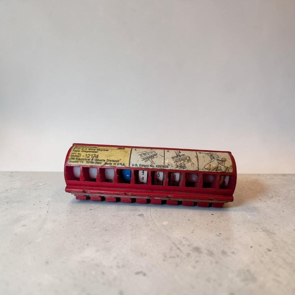 3M Scotch Code STD-0-9 Wire‎ Marker Tape Dispenser